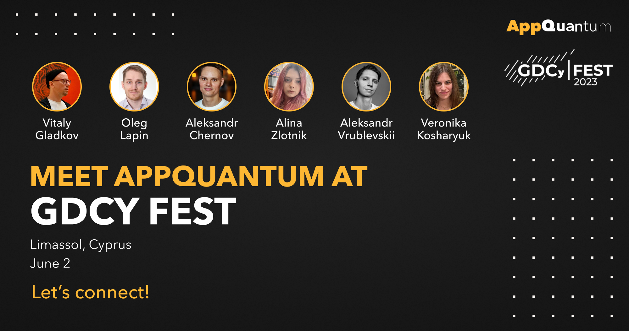 Meet AppQuantum at GDCy Fest!